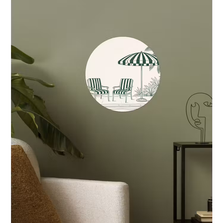 Behangcirkel - Terras - Illustratie - Groen — 3