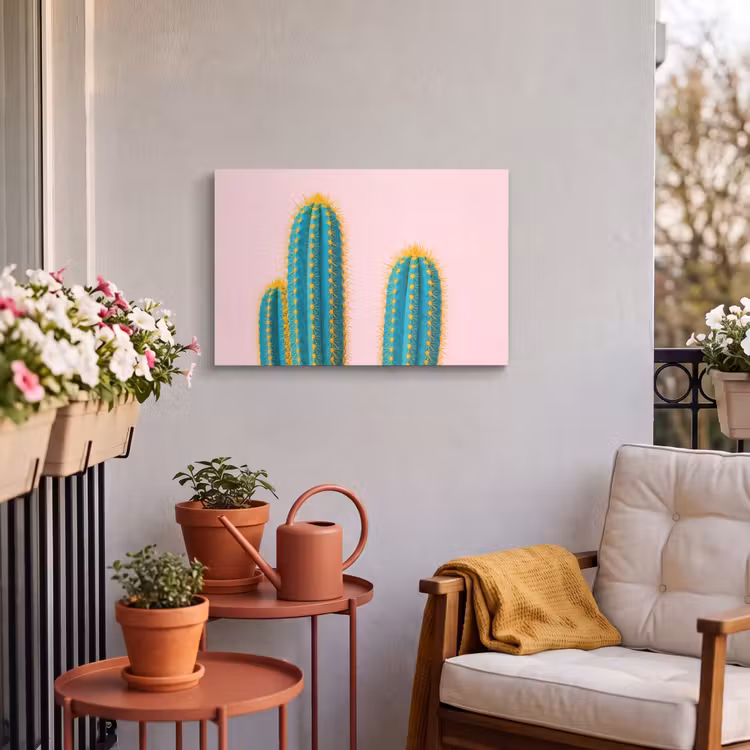 Buiten canvas - Cactussen - Modern - Pastel — 4