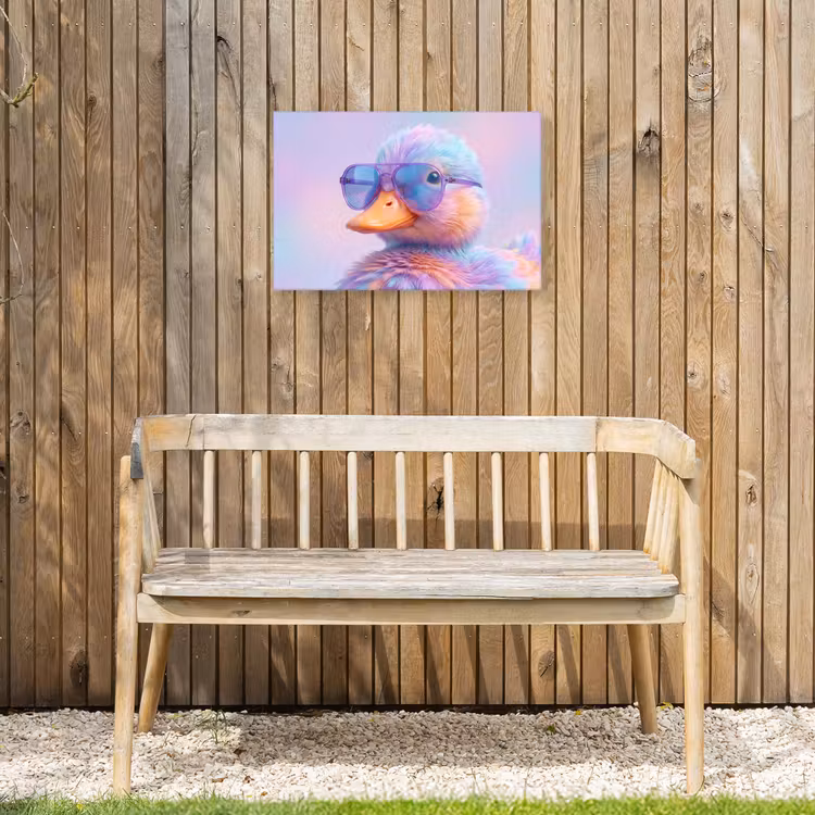 Buiten canvas - Eend - bril - Pastel — 3