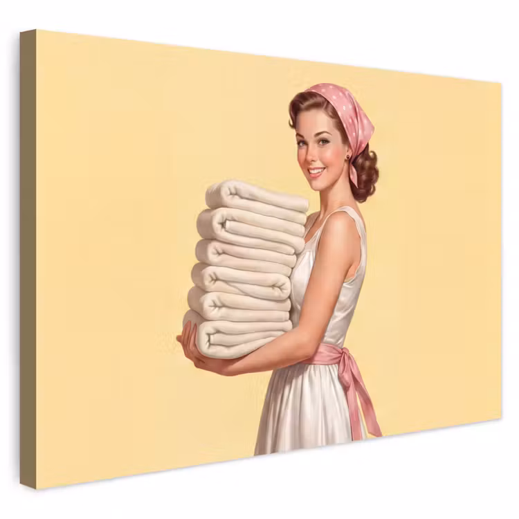Buiten canvas - Handdoeken - Vrouw - Jurk - Roze — 1
