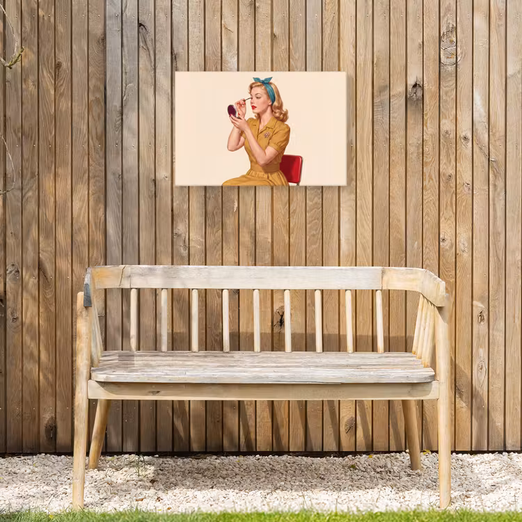 Buiten canvas - Illustratie - Mascara - Vrouw - Geel — 3
