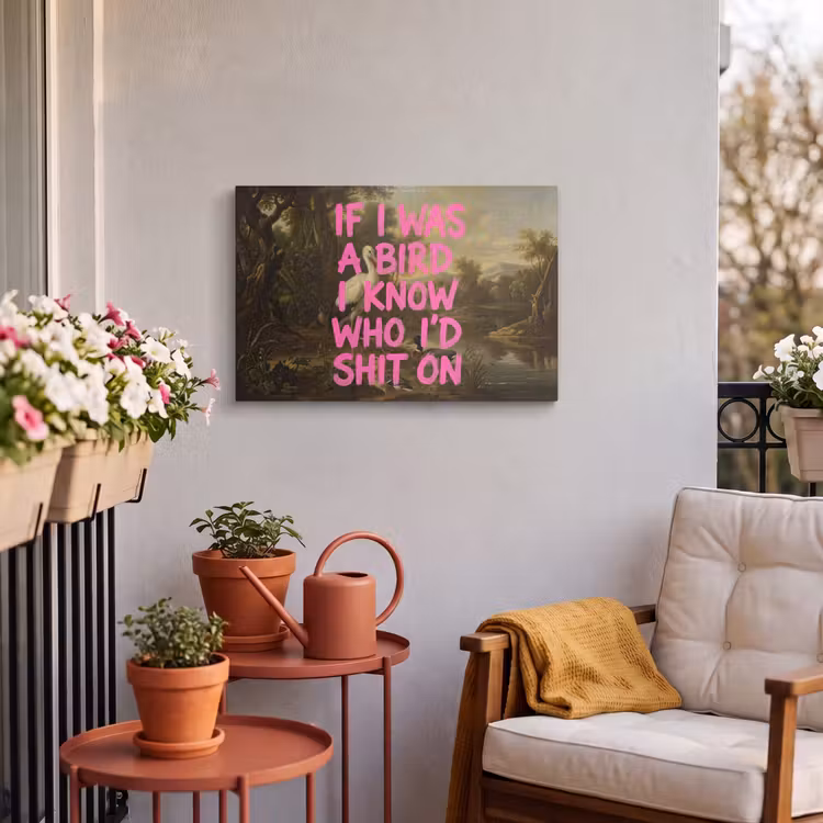 Buiten canvas - Klassiek - Humor - Roze — 4