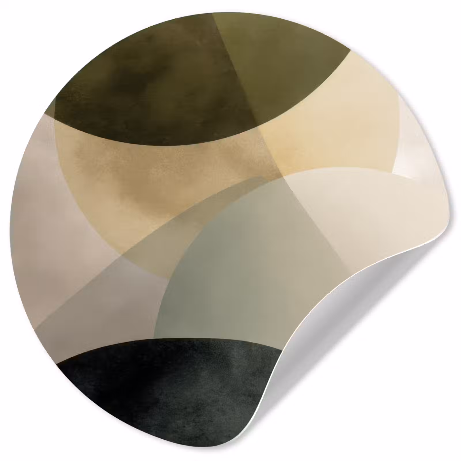 Behangcirkel - Vlakken - Abstract - Beige - Cirkels — 1