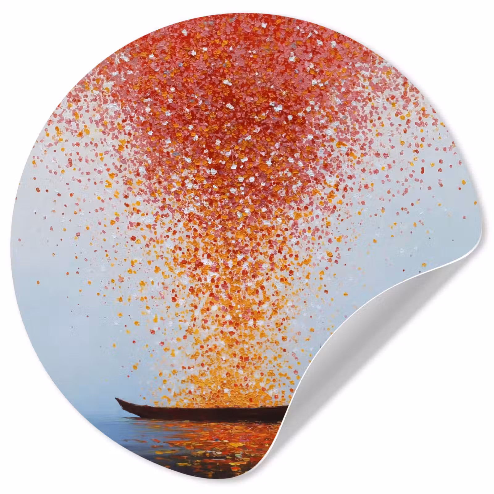 Behangcirkel - Wolk - Confetti - Boot - Wateroppervlakte — 1