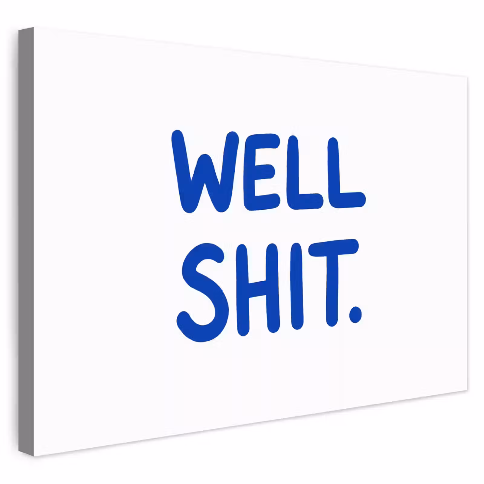 Buiten canvas - Blauw - Quote - Wit — 1