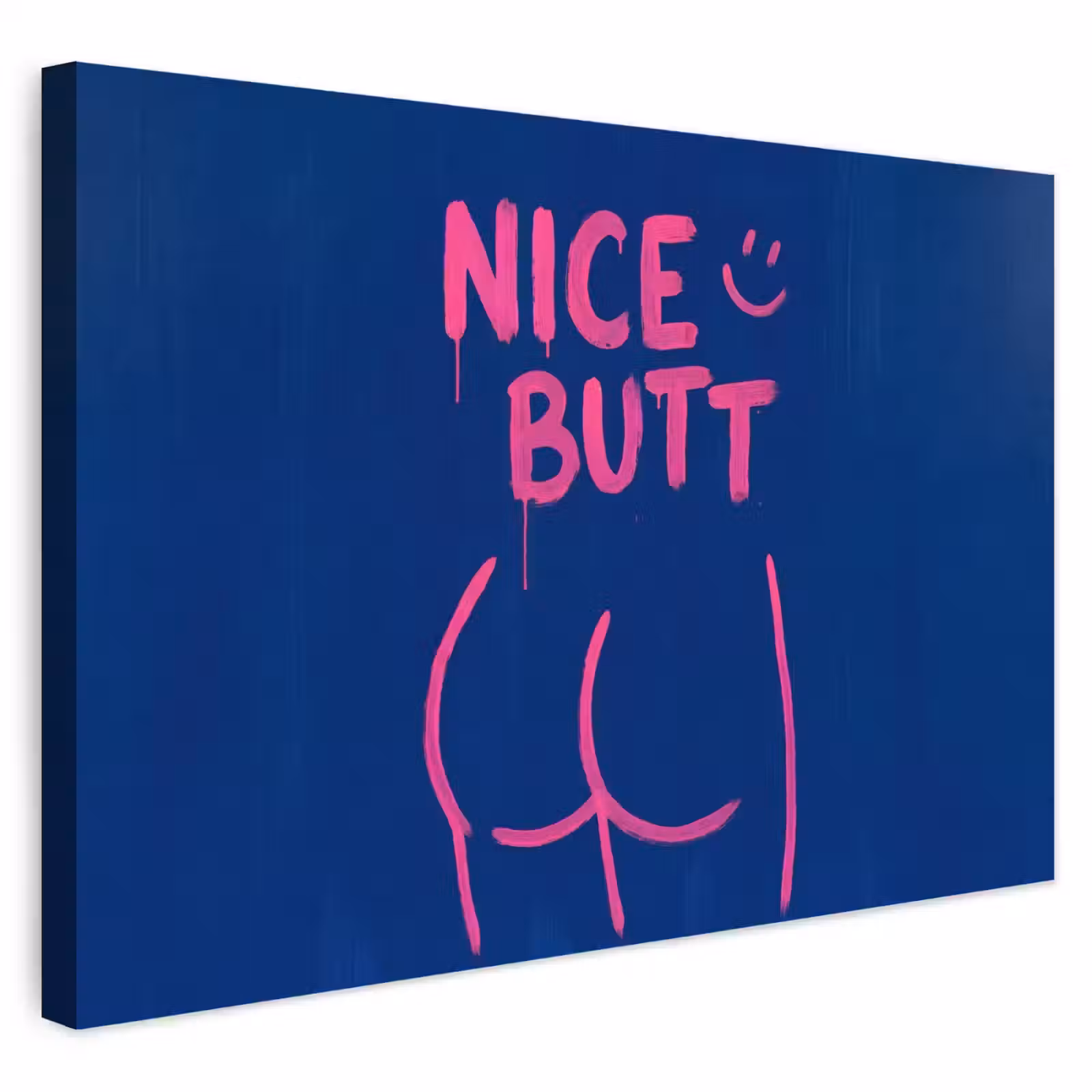 Buiten canvas - Brutaal - Grappig - Blauw — 1