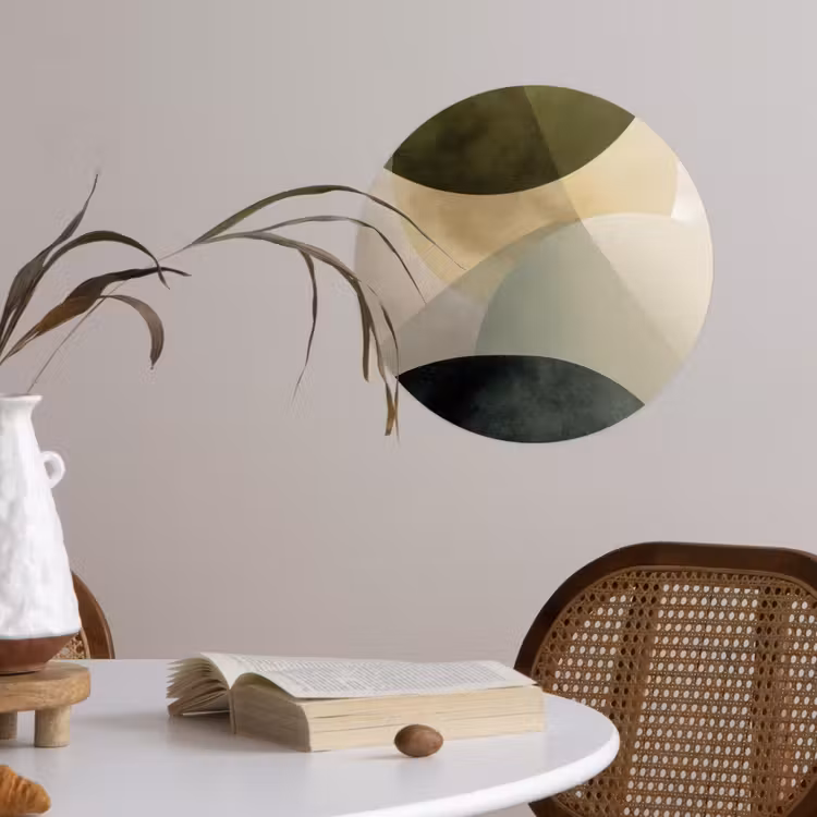 Behangcirkel - Vlakken - Abstract - Beige - Cirkels — 4