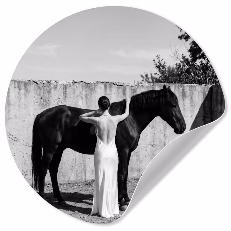 Behangcirkel - Vrouw - Paard - Artistiek — 1
