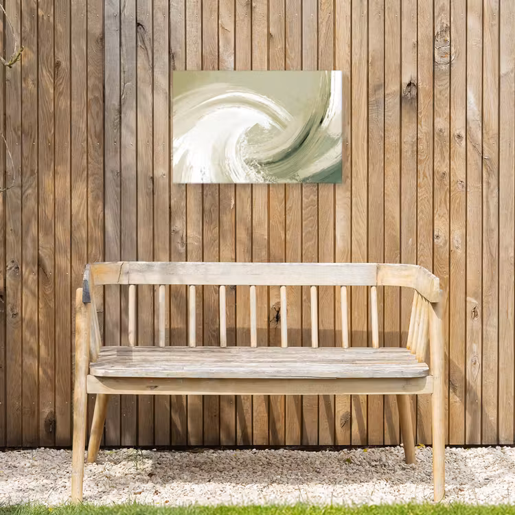 Buiten canvas - Abstract - Penseelstreken - Golven - Groen — 3