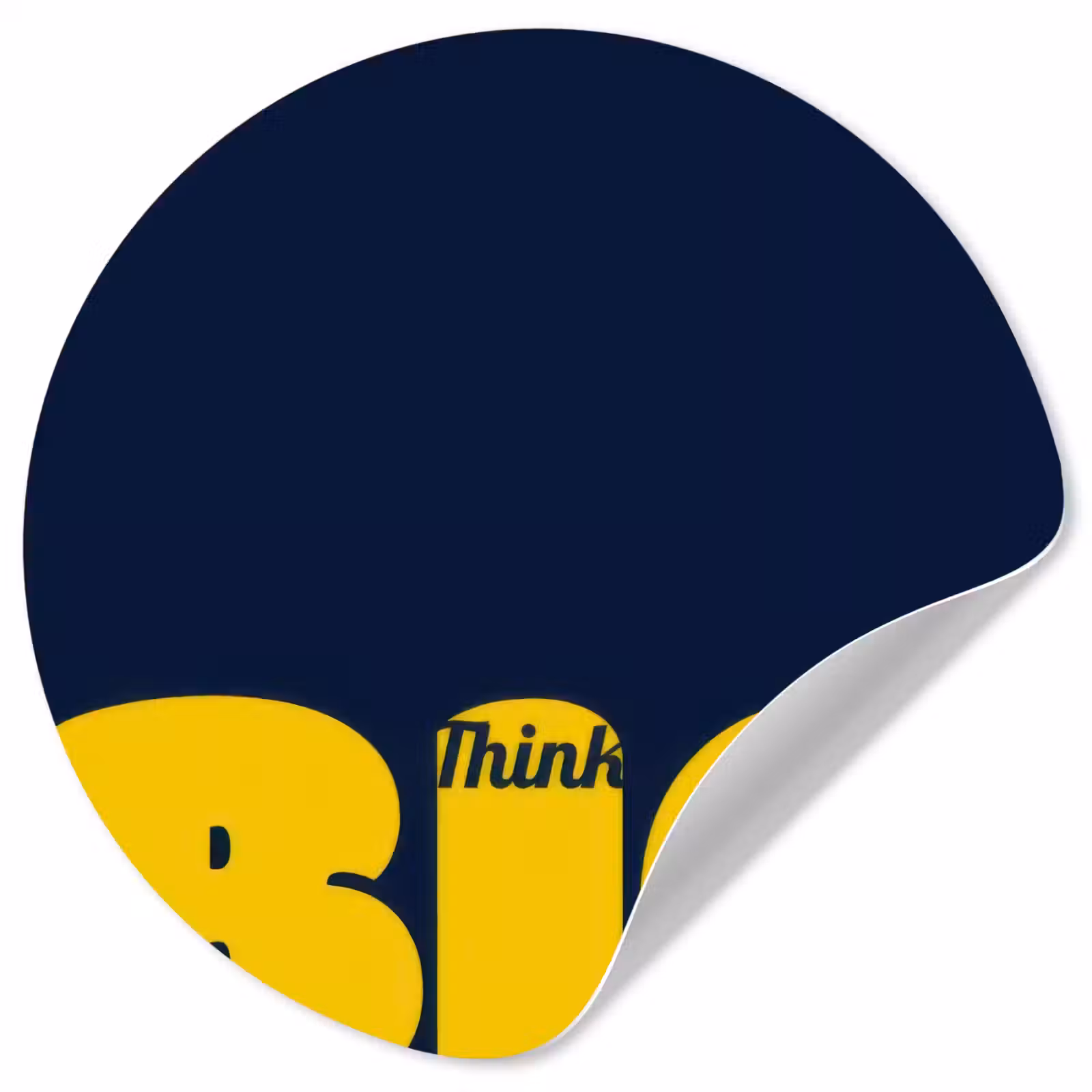 Behangcirkel - Think big - Blauw - Geel — 1