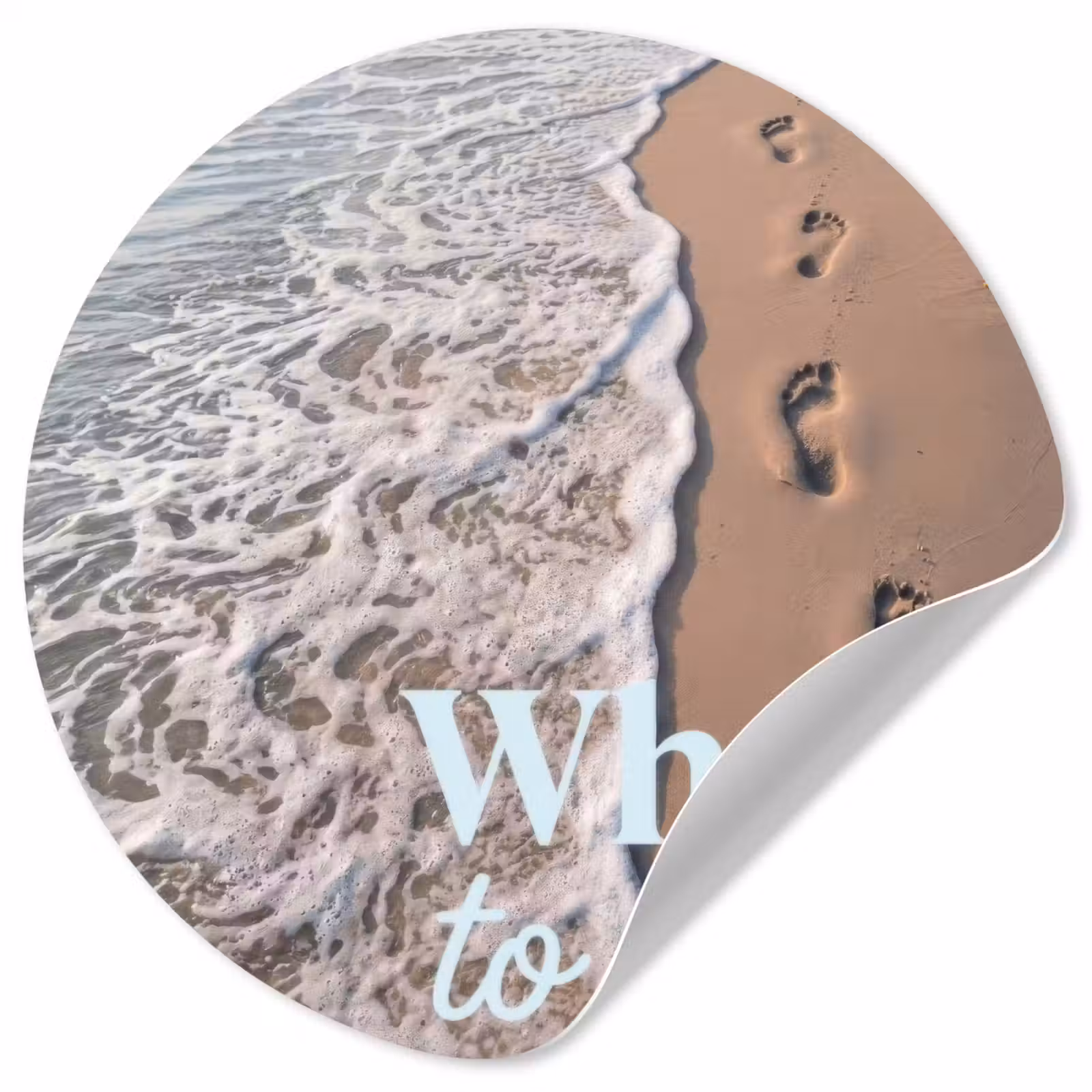 Behangcirkel - Where to next - Strand - Voetstappen — 1