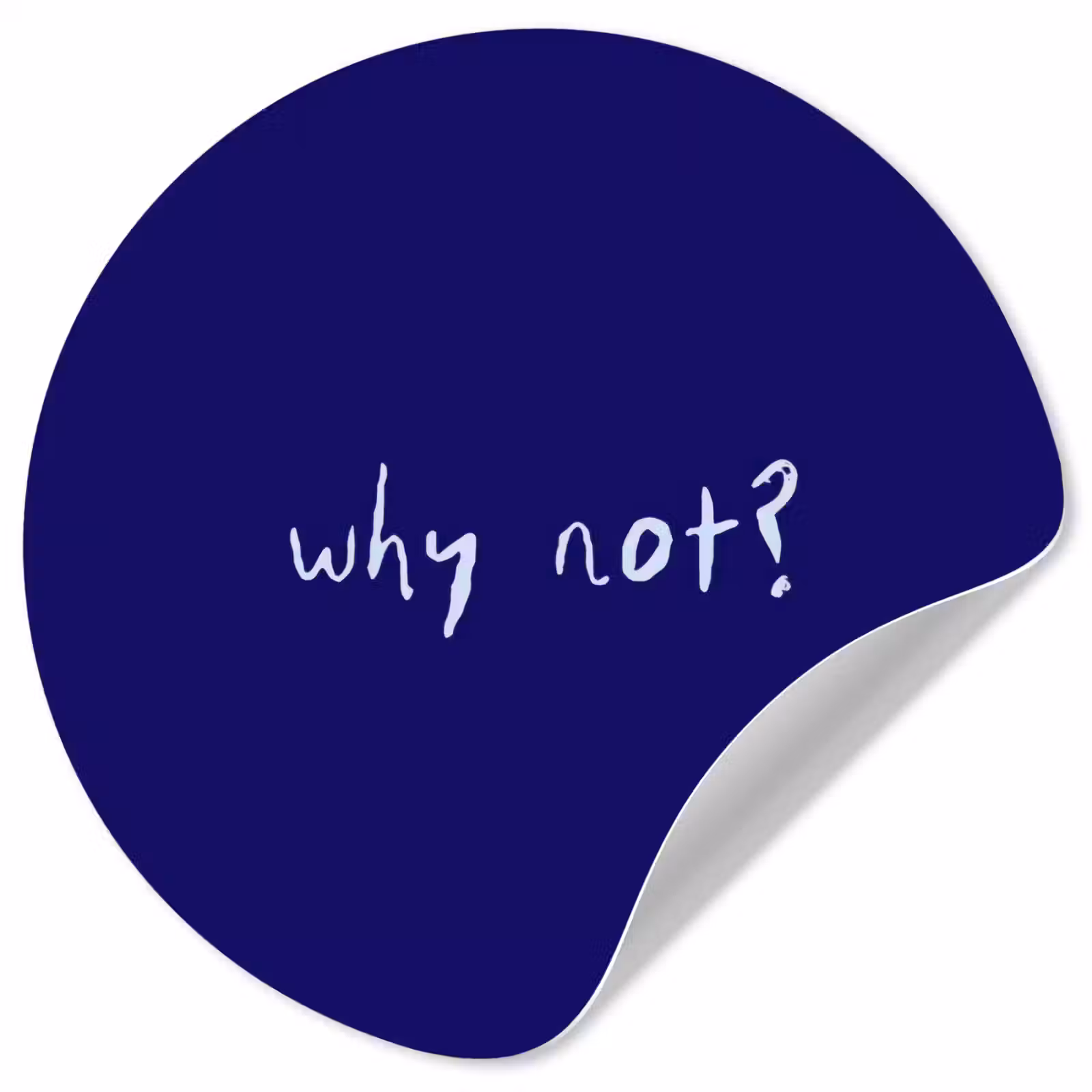 Behangcirkel - Why not - Blauw - Handgeschreven — 1
