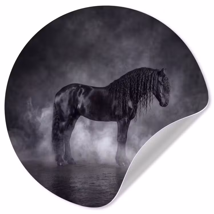 Behangcirkel - Paard - Magisch - Zwart — 1