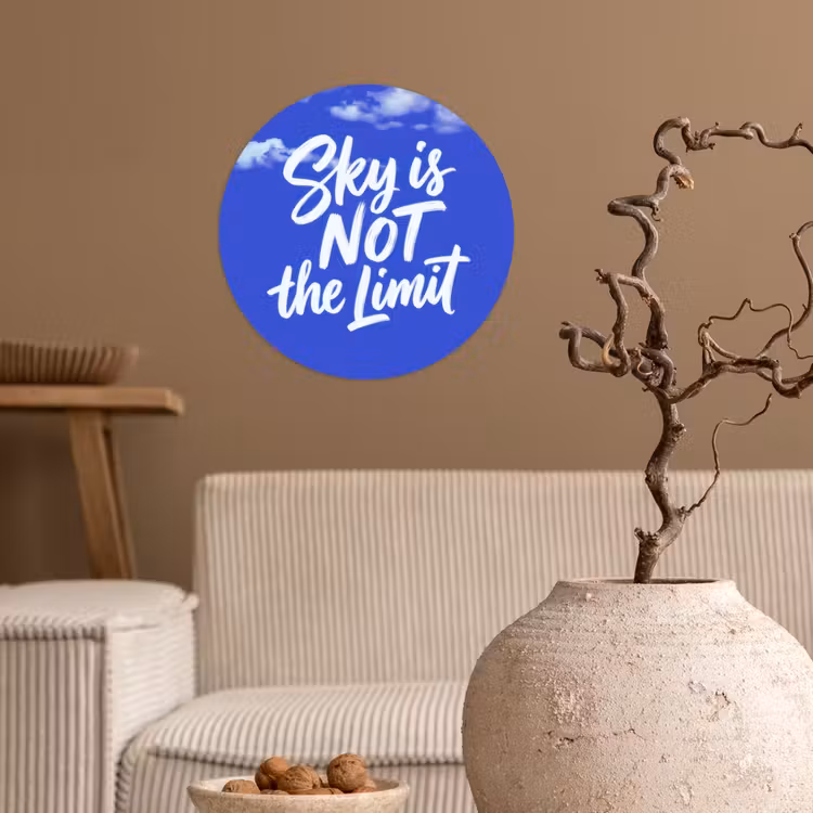 Behangcirkel - Sky is not the limit - Blauwe lucht - Wolken — 2