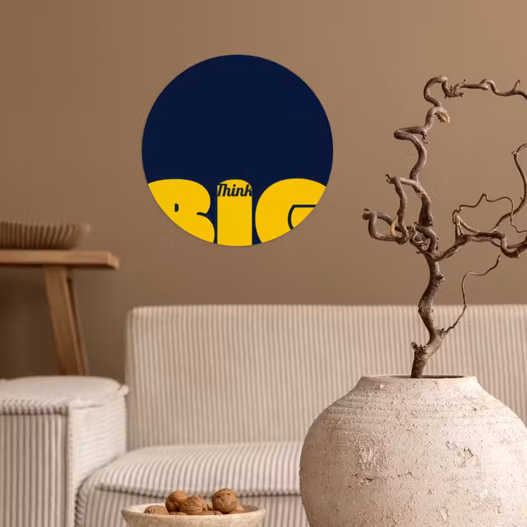 Behangcirkel - Think big - Blauw - Geel — 2