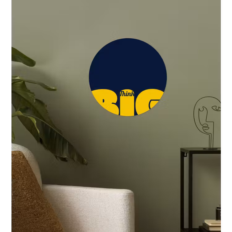 Behangcirkel - Think big - Blauw - Geel — 3