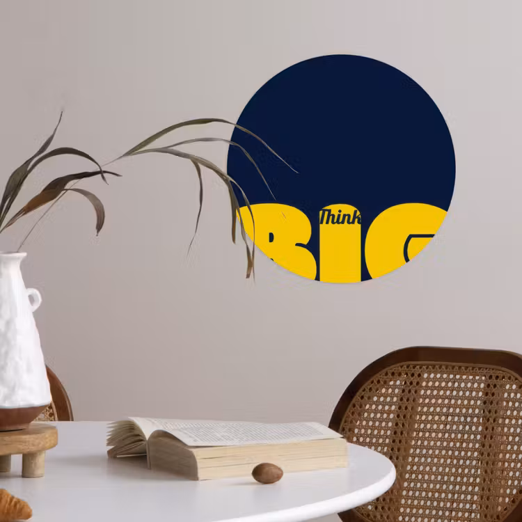 Behangcirkel - Think big - Blauw - Geel — 4