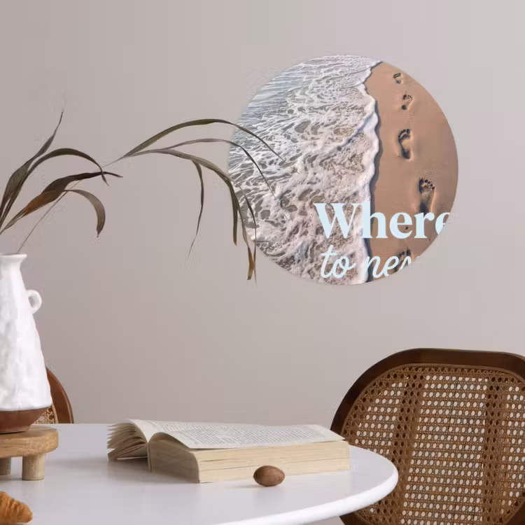 Behangcirkel - Where to next - Strand - Voetstappen — 4