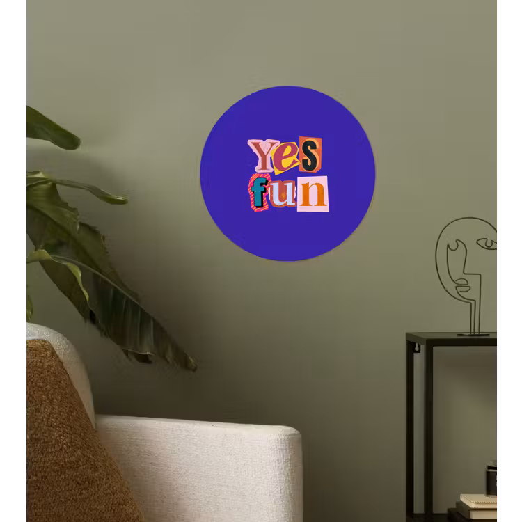 Behangcirkel - Yes fun - Kleurrijk - Collage-stijl — 3