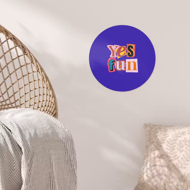 Behangcirkel - Yes fun - Kleurrijk - Collage-stijl — 5