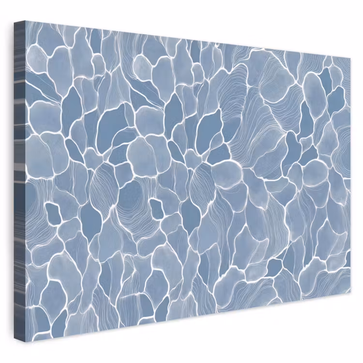 Buiten canvas - Abstract - Blauw - Bladeren — 1