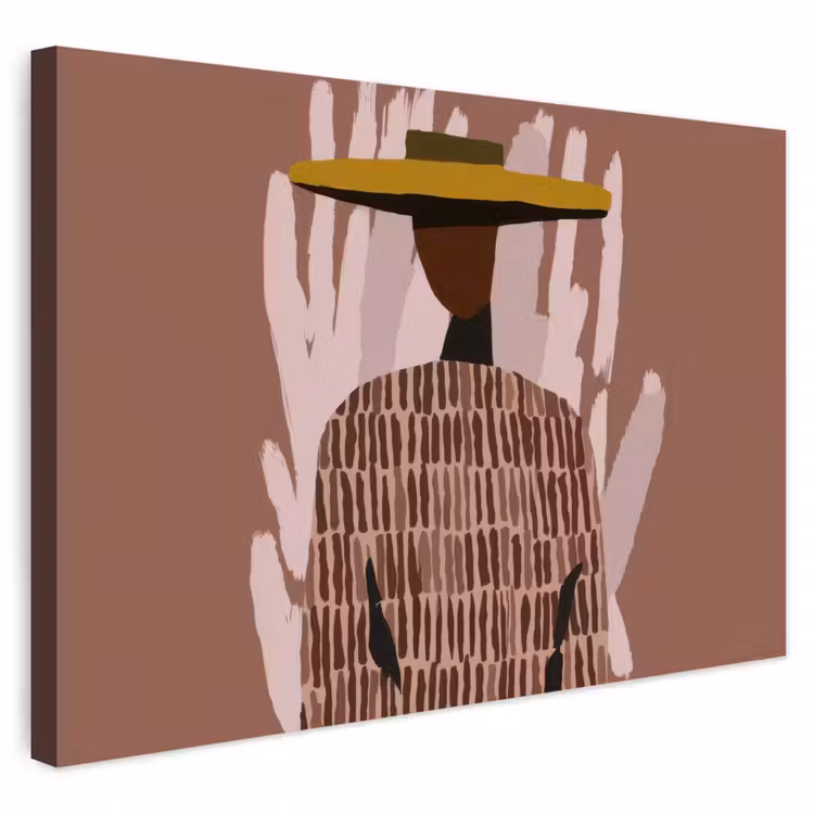Buiten canvas - Abstract - Figuur - Illustratie - Hoed — 1