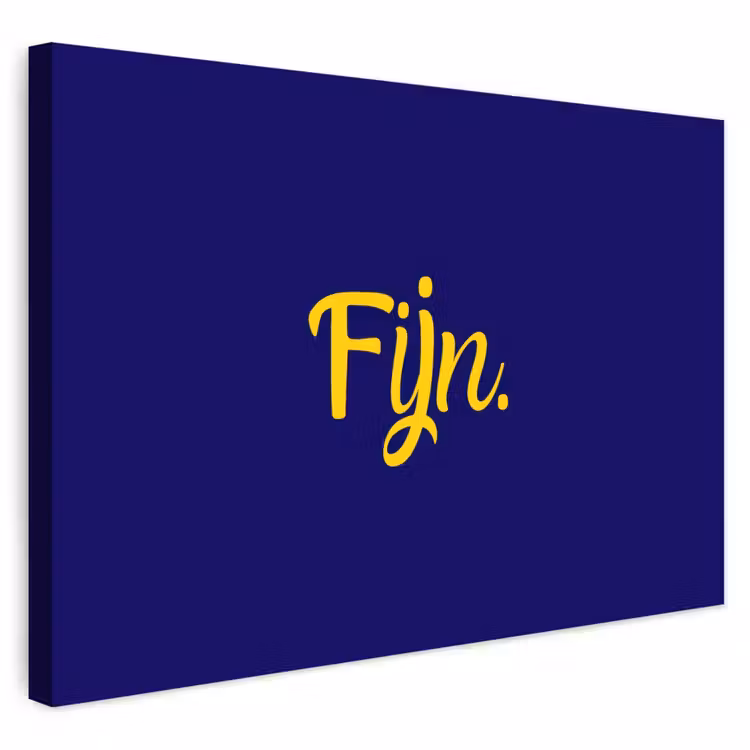 Buiten canvas - Blauw - Geel - Fijn — 1