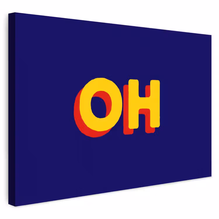 Buiten canvas - Blauw - Geel - OH - Schaduw — 1