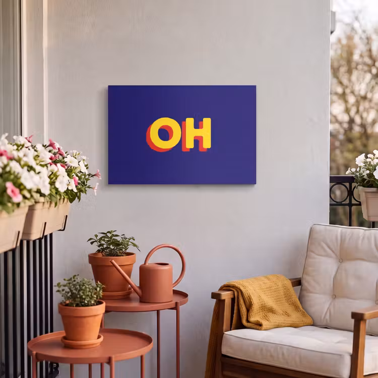 Buiten canvas - Blauw - Geel - OH - Schaduw — 4