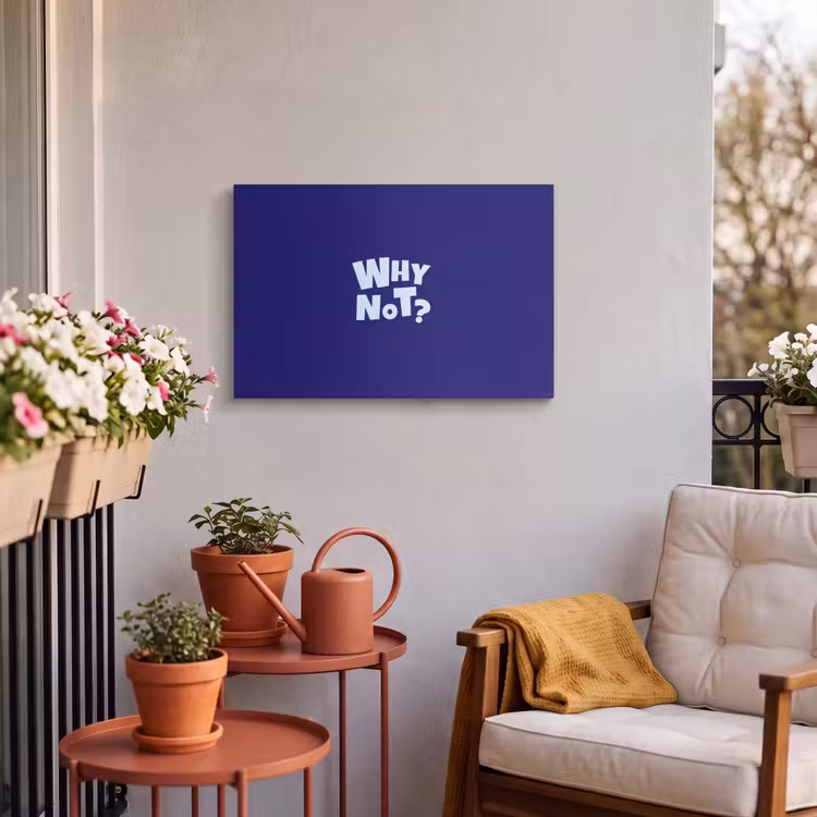 Buiten canvas - Blauw - Why not - Minimalistisch — 4