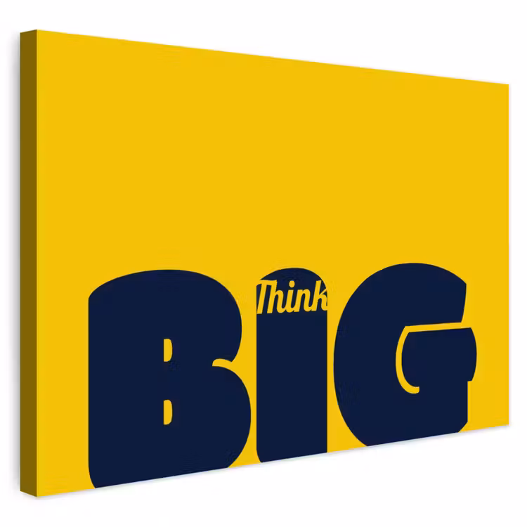 Buiten canvas - Geel - Think big - Grafisch — 1