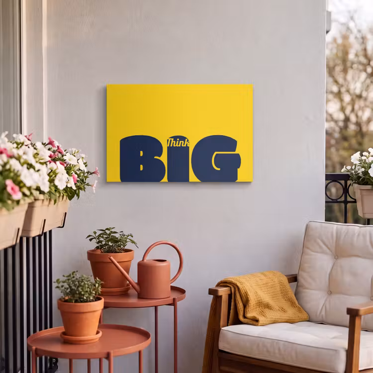 Buiten canvas - Geel - Think big - Grafisch — 4