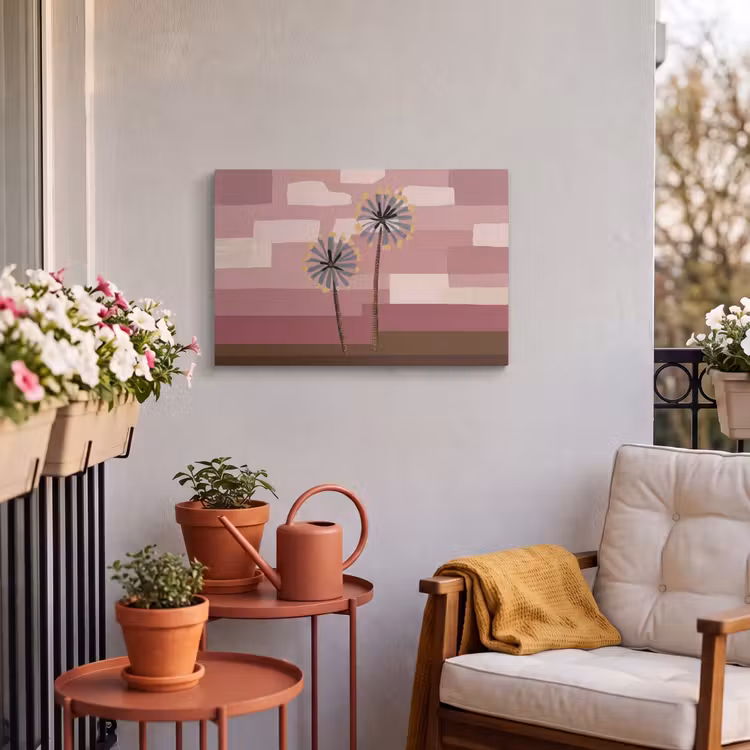Buiten canvas - Illustratie - Bloemen - Vlakken - Abstract — 3