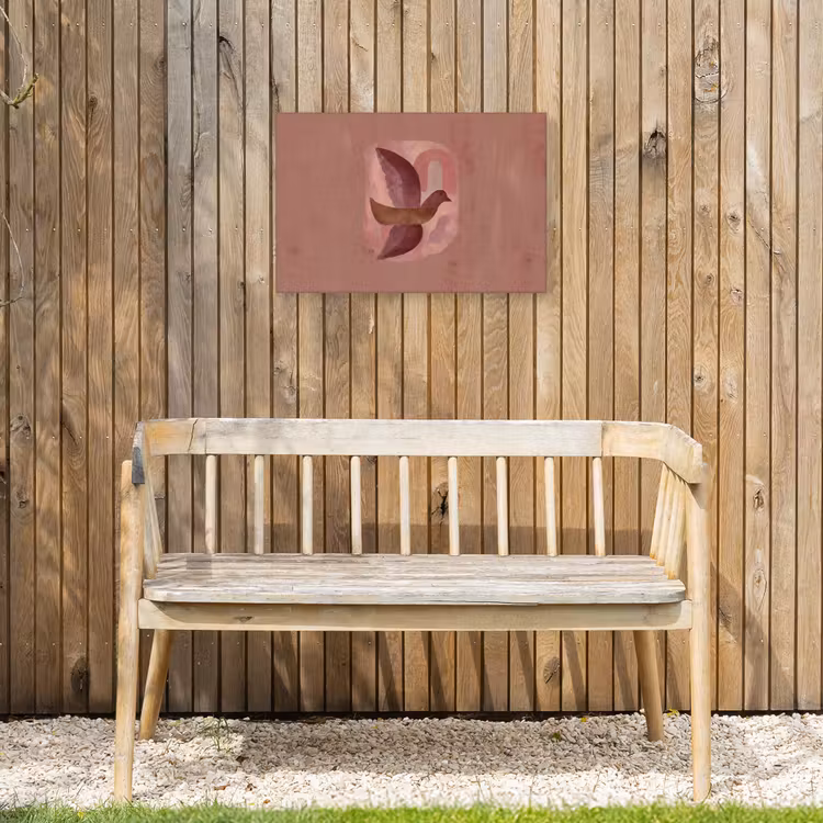 Buiten canvas - Illustratie - Vogels - Abstract - Roze — 3