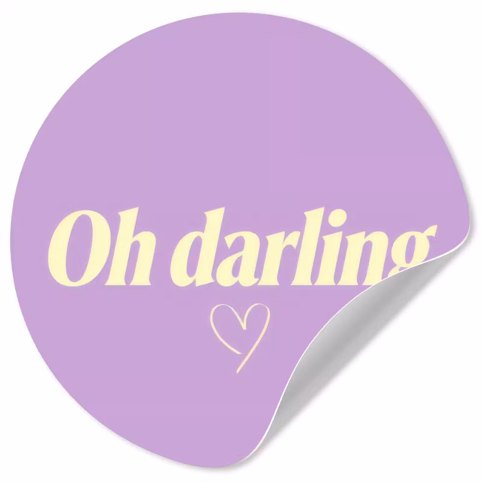 Behangcirkel - Oh darling - Hart - Paars — 1