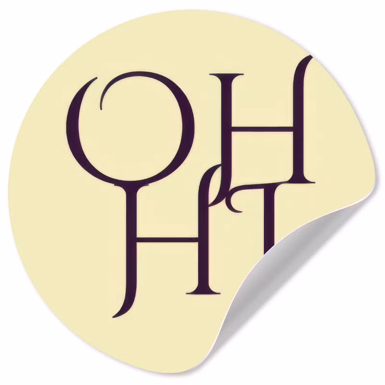 Behangcirkel - Oh hi - Geel - Monogram — 1