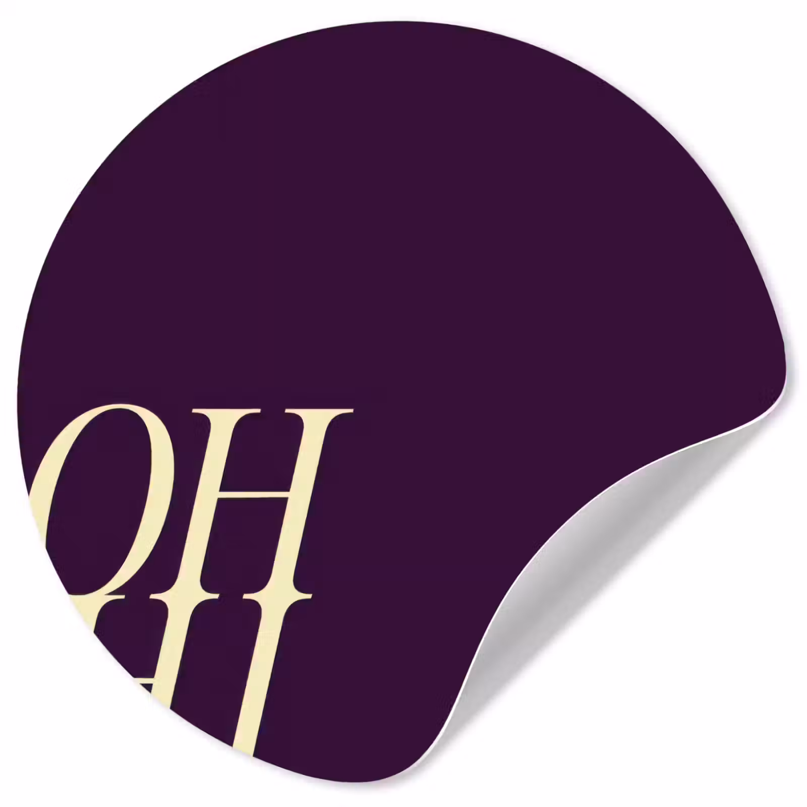 Behangcirkel - Oh hi - Paars - Cursief — 1