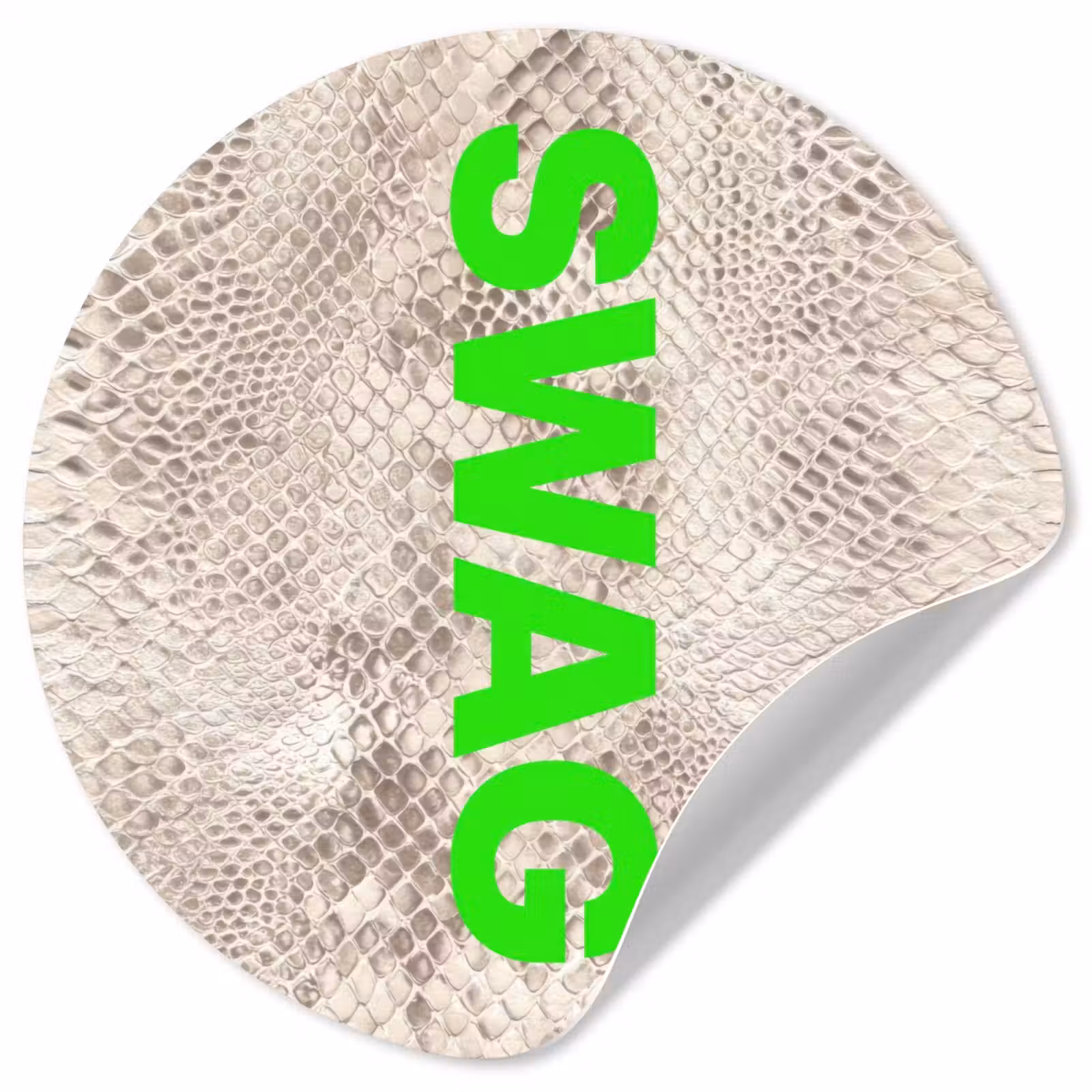Behangcirkel - Slangenprint - SWAG - Neon - Groen — 1