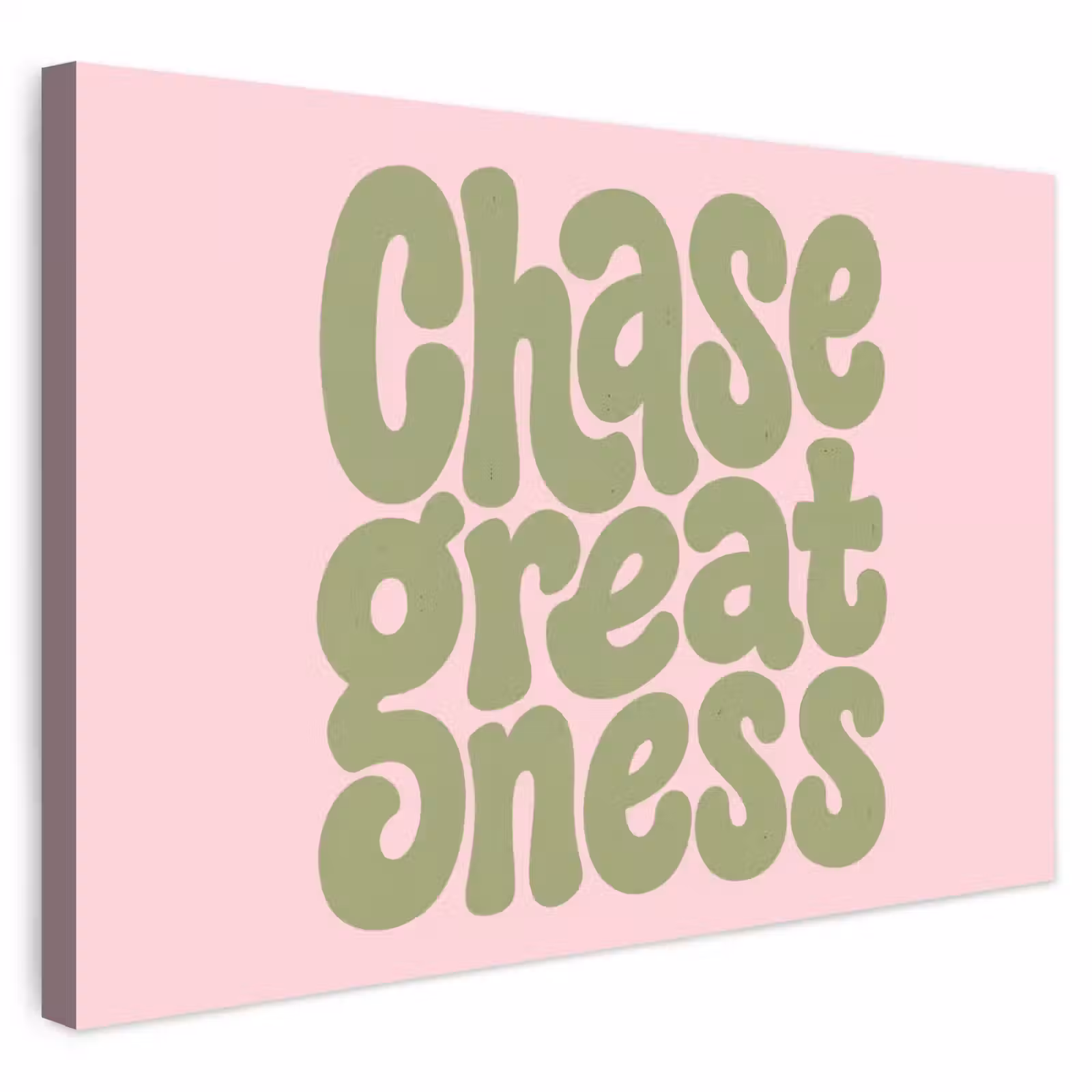 Buiten canvas - Chase greatness - Groen - Roze - Retro — 1