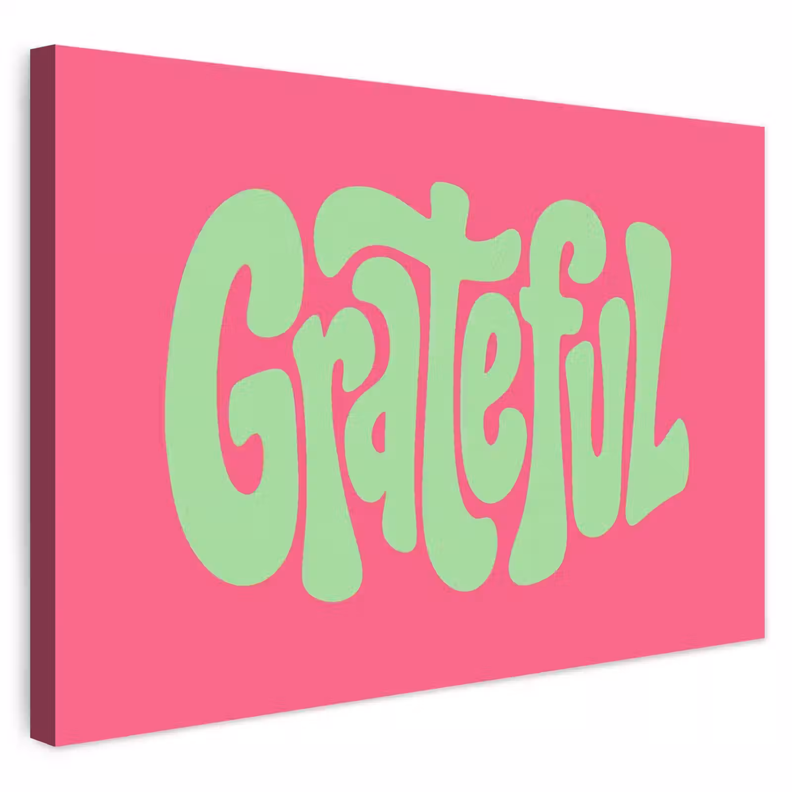 Buiten canvas - Grateful - Groen - Grafisch - Vloeiend — 1