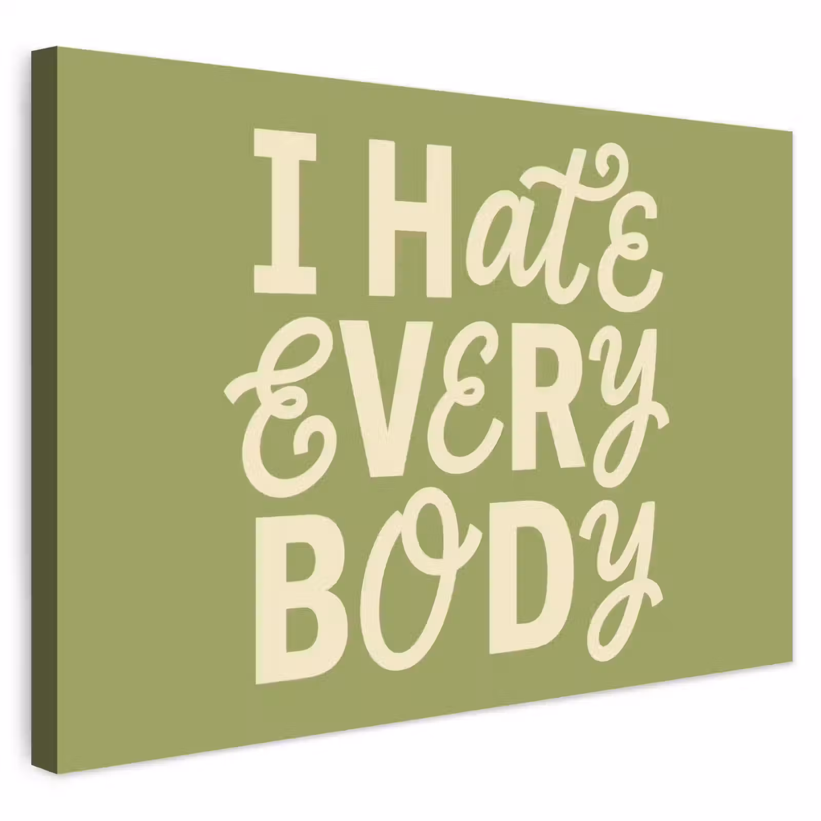 Buiten canvas - I hate everybody - Groen - Retro — 1