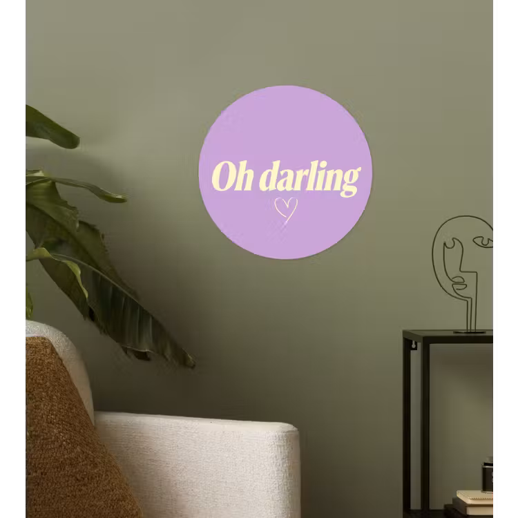 Behangcirkel - Oh darling - Hart - Paars — 3