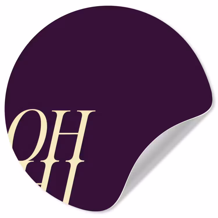 Behangcirkel - Oh hi - Paars - Cursief — 1