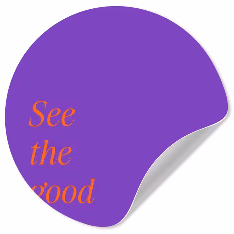 Behangcirkel - See the good - Oranje - Paars — 1