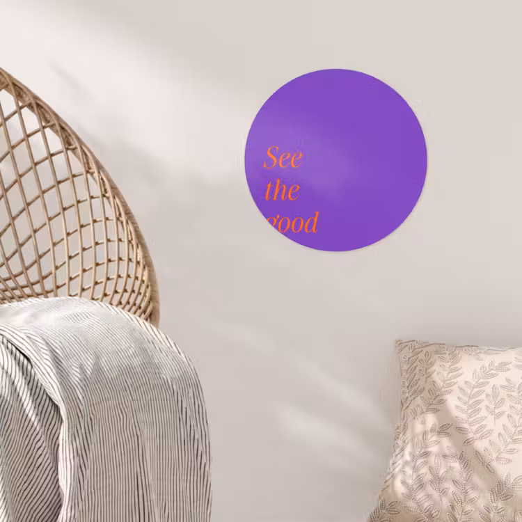 Behangcirkel - See the good - Oranje - Paars — 5