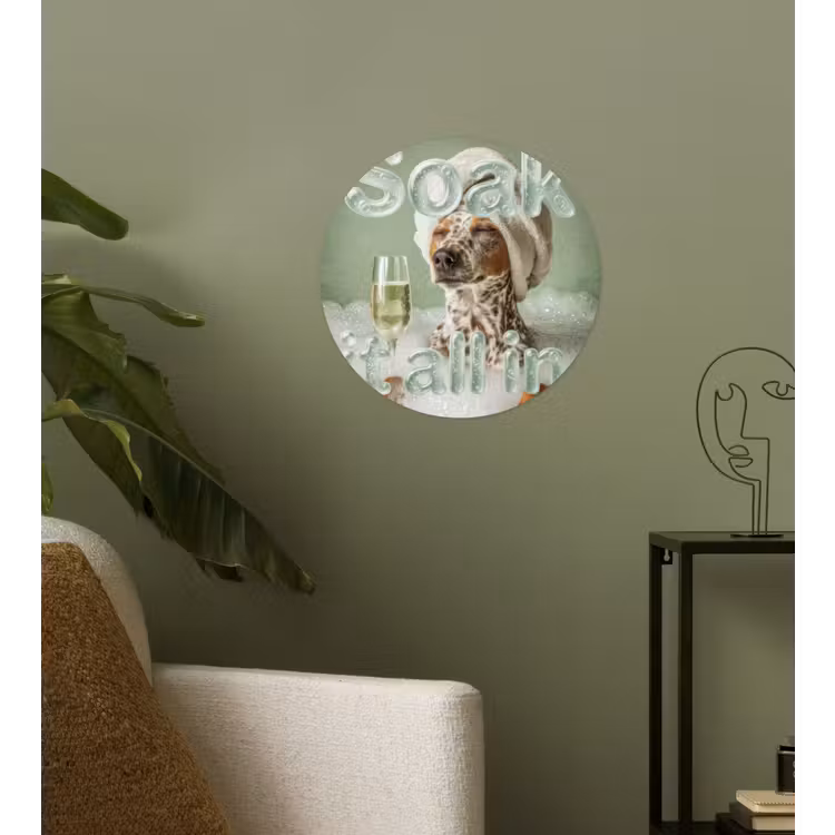 Behangcirkel - Soak it all in - Hond - Bad — 3