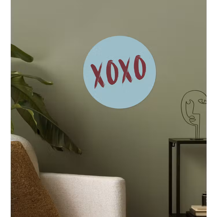 Behangcirkel - XOXO - Blauw - Rood — 3