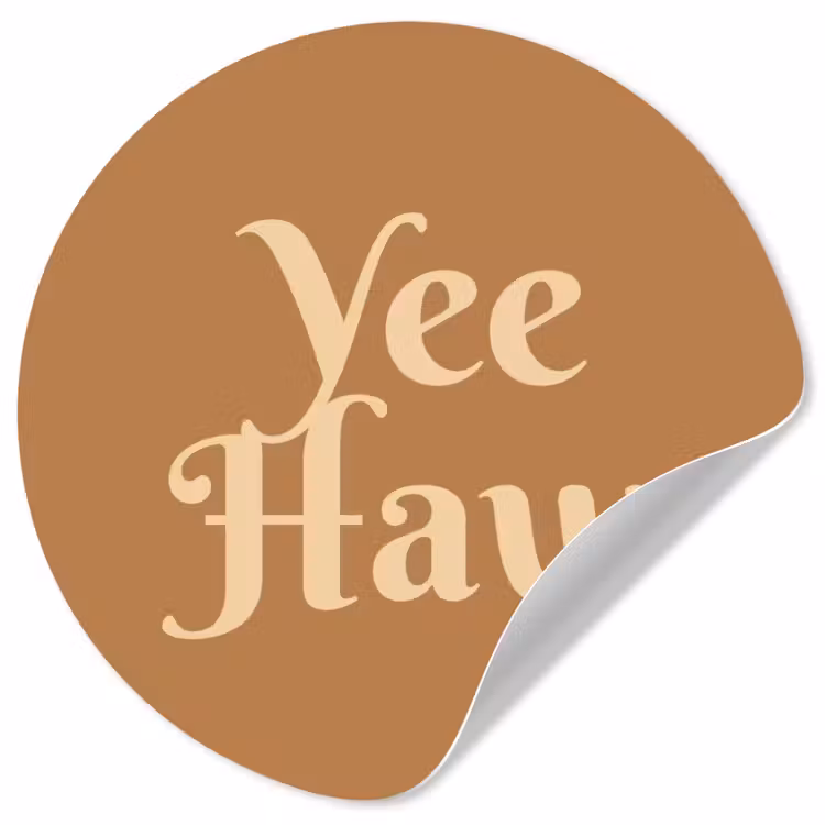 Behangcirkel - Yee haw - Bruin - Minimalistisch — 1