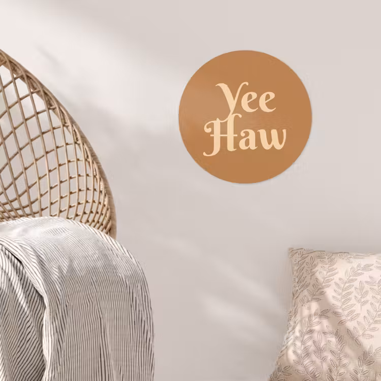 Behangcirkel - Yee haw - Bruin - Minimalistisch — 5