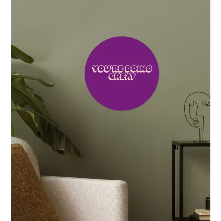 Behangcirkel - You're doing great - Paars - Bubble letters — 3